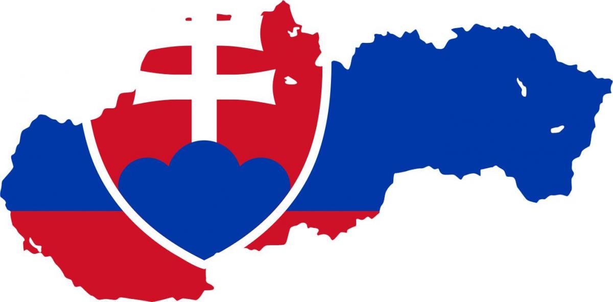 peta dari Slovakia flag