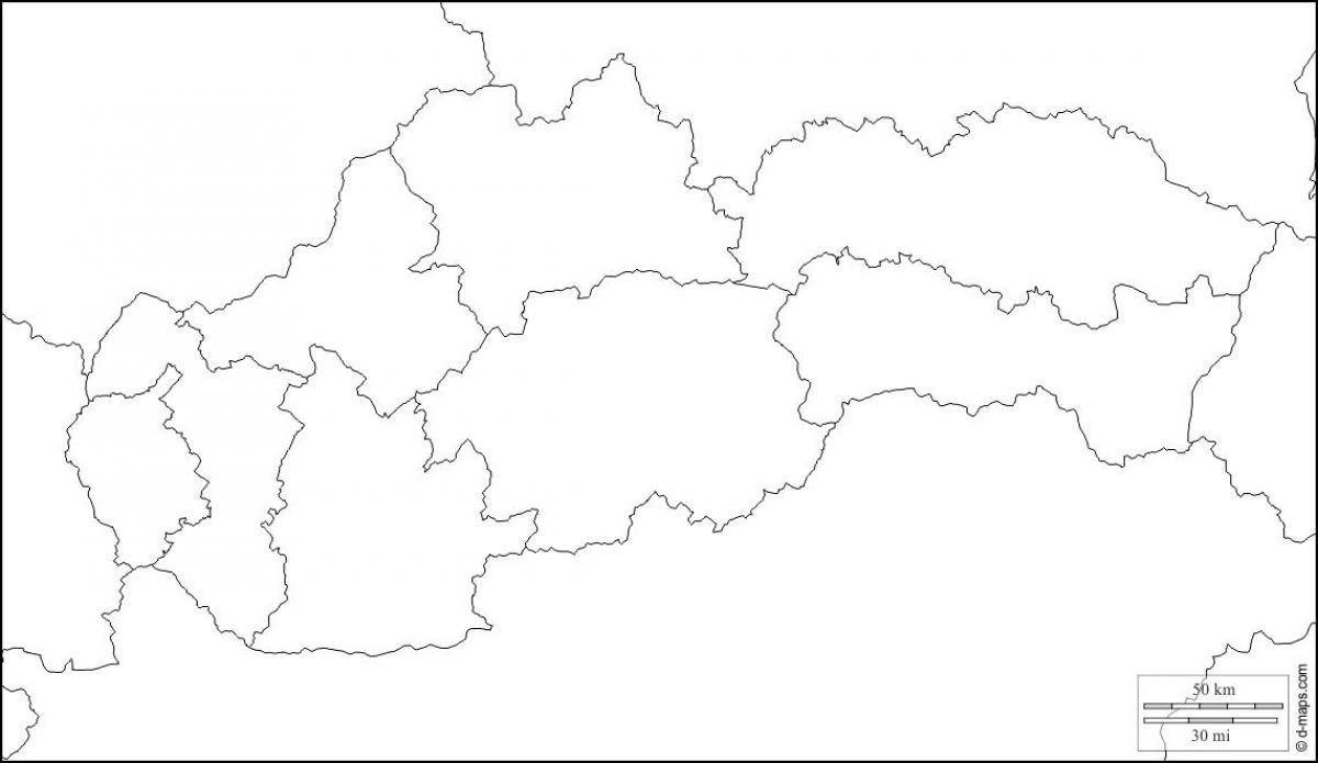 peta dari Slovakia kosong 