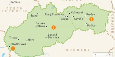 Peta dari Slovakia daerah
