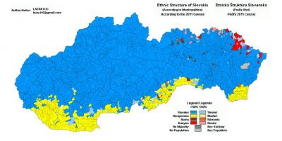 Peta dari Slovakia etnis