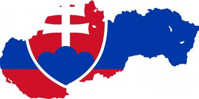 Peta dari Slovakia flag