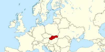 Peta dari Slovakia peta eropa