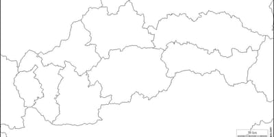 Peta dari Slovakia kosong 
