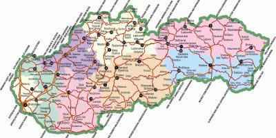 Slovakia-tempat wisata peta